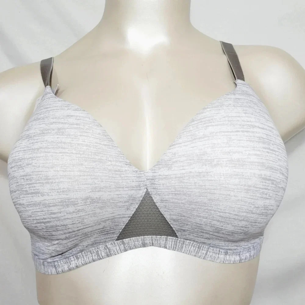 SMALL Hanes G521 HB21 Oh So Light Comfort Wireless Wire Free‎ Bra Gray NWT